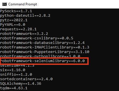pip install selenium library command prompt