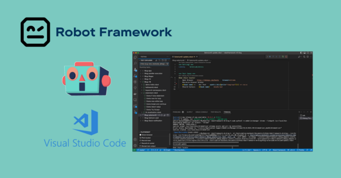 VS Code IDE Robot Framework VS Code ide for robot framework