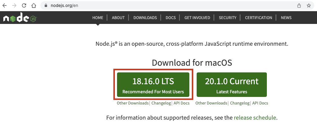 ติดตั้ง node.js
